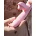 Розовый вибратор Anita с возвратно-поступательными движениями и вакуумом - 21,1 см розовый 