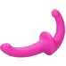 Розовый безремневой страпон Silicone Strapless Strapon розовый 