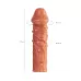 Насадка на фаллос с отверстием для мошонки Cock Sleeve 002 Size L - 17,6 см телесный 