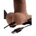 Кофейный перезаряжаемый вибрострапон 6  Hollow Rechargeable Strap-On Remote - 17,5 см кофейный 
