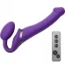 Фиолетовый безремневой вибрострапон Vibrating Bendable Strap-On - size L фиолетовый 