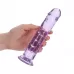 Фиолетовый фаллоимитатор Crystal Clear на присоске - 22 см фиолетовый 