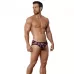 Черные принтованные трусы-джоки Natura Jockstrap черный L