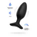 Черная анальная втулка LOVENSE Hush 2 (M) - 13,5 см черный 