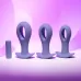 Набор из 3 анальных пробок с вибропулей Hole Punch Plug Set сиреневый 