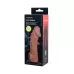 Телесная насадка на фаллос с отверстием для мошонки Cock Sleeve 002 Size M - 15,6 см телесный 