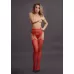 Пикантные чулки Suspender Rhinestone Pantyhose красный S-M-L