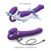 Фиолетовый безремневой вибрострапон Vibrating Bendable Strap-On - size L фиолетовый 