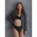 Высокие сетчатые трусики High Waisted Brief черный XS