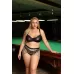 Черно-серебристый пояс-юбочка plus size Efra черный с серебристым XL