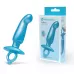Голубая анальная пробка для массажа простаты Hither Silicone Prostate Plug - 14,3 см голубой 