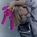 Ярко-розовый безремневой страпон Multi Orgasm Bendable Strap-On size L с клиторальной стимуляцией ярко-розовый 