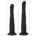 Черный вибратор с поступательными движениями G and P-Spot Thrusting Vibrator - 23 см черный 