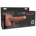 Кофейный перезаряжаемый вибрострапон 6  Hollow Rechargeable Strap-On Remote - 17,5 см кофейный 