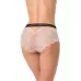 Женские ажурные трусики-слипы бежевый XL
