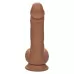 Коричневый фаллоимитатор Dual Density Silicone Studs - 21,5 см коричневый 