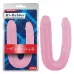 Розовый двусторонний фаллоимитатор 17.7 Inch Dildo - 22,5 см розовый 