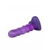 Фиолетовый нереалистичный дилдо Unicorn - 17,5 см фиолетовый 