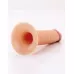Телесный пустотелый фаллопротез 5’’ Hollow Silicone Strap-On - 14 см телесный с черным 