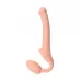Телесный безремневой страпон Silicone Bendable Strap-On - size S телесный 