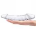 Прозрачный двухголовый стимулятор с рельефом 10,5  Girthy Realistic Glass Double Dong - 26,7 см прозрачный 