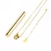 Золотистый вибромассажер-кулон Necklace Vibe золотистый 