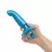 Голубая анальная пробка для массажа простаты Hither Silicone Prostate Plug - 14,3 см голубой 