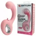 Розовый вибратор для точки G с подвижным язычком Erynnyes - 15,4 см нежно-розовый 