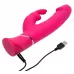 Розовый вибратор-кролик Realistic Dual Density Rechargeable Rabbit Vibrator - 25,5 см розовый 
