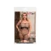 Эффектное платье-сетка со стразами Cleo телесный XXL