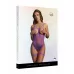 Боди с открытыми чашками и гартерами Open-cup Strappy Teddy фиолетовый S-M-L