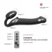 Черный безремневой вибрострапон Silicone Bendable Strap-On - size XL черный 
