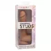 Коричневый фаллоимитатор Dual Density Silicone Studs - 21,5 см коричневый 