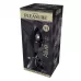 Серебристая анальная втулка с черным кристаллом Mini Metal Butt Plug Size M - 8 см черный 