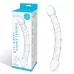 Двусторонний стеклянный фаллоимитатор 12’’ Girthy Double Trouble Glass Dildo - 30 см прозрачный 