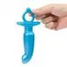 Голубая анальная пробка для массажа простаты Hither Silicone Prostate Plug - 14,3 см голубой 