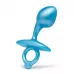 Голубая анальная пробка для массажа простаты Bulb Silicone Prostate Plug - 10,7 см голубой 