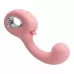 Розовый вибратор для точки G с подвижным язычком Erynnyes - 15,4 см нежно-розовый 