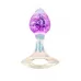 Сиреневатая анальная пробка с ручкой - 8,5 см сиреневый 