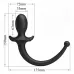 Черная анальная вибропробка с хвостом Anthony черный 