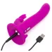 Лиловый страпон Rechargeable Vibrating Strap-On Harness Set - 17,6 см лиловый 