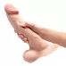 Телесный анальный фаллоимитатор Slipskin 10’’ Curved - 25 см телесный 