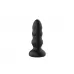 Черная анальная вибропробка с фрикционным механизмом и LED-подсветкой - 12,5 см черный 