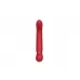 Красный силиконовый вибратор с загнутым кончиком - 22,1 см красный 