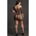 Мини-платье Duo Net Sleeved Mini Dress черный XL-XXL-XXXL