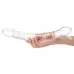 Двусторонний стеклянный фаллоимитатор 12’’ Girthy Double Trouble Glass Dildo - 30 см прозрачный 