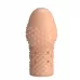 Телесная текстурированная насадка на пенис Becks - 8 см телесный 