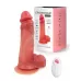 Телесный вибратор-реалистик с пультом ДУ - 19 см телесный 