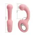 Розовый вибратор для точки G с подвижным язычком Erynnyes - 15,4 см нежно-розовый 