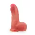 Телесный силиконовый фаллоимитатор на присоске - 16,5 см телесный 